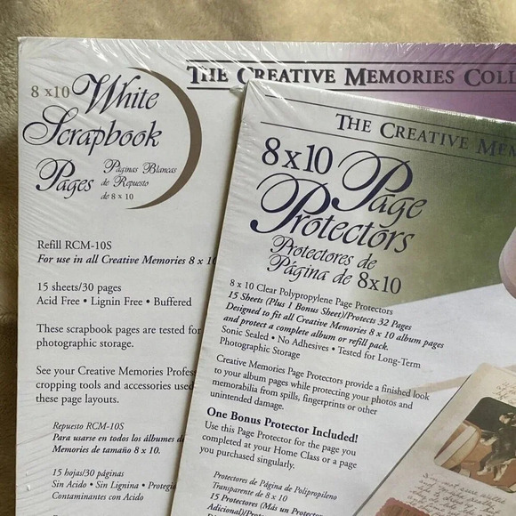 Creative Memories 8x10 Page Protectors (16 ) & White Scrapbook Pages (15 Sheets) - Picture 6 of 8